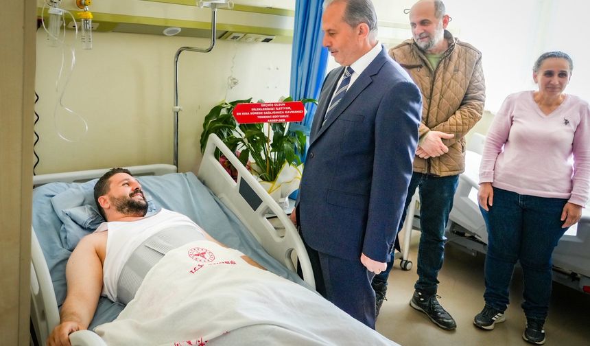 Vali Taşyapan’dan yaralı Psikolog  Duman’a hastane ziyareti