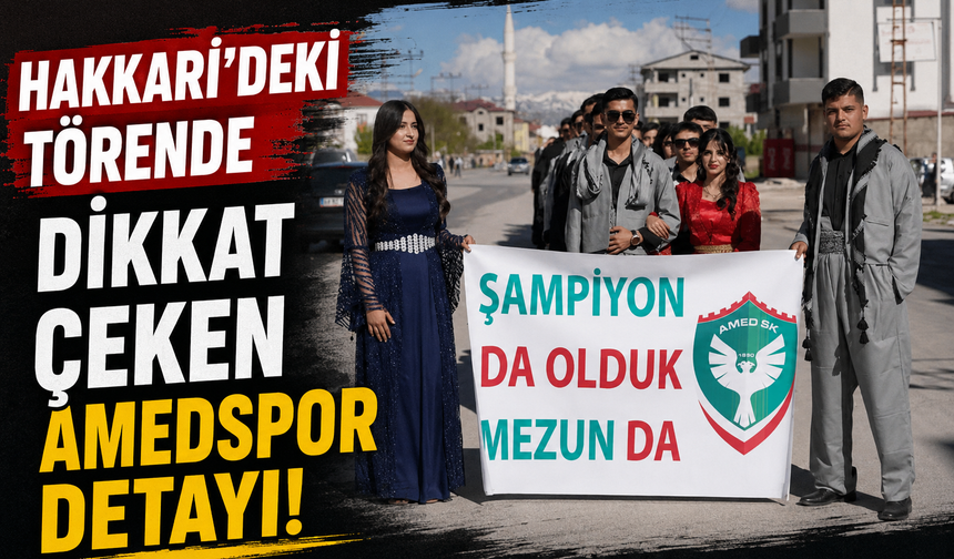 Hakkari’deki törende dikkat çeken Amedspor detayı