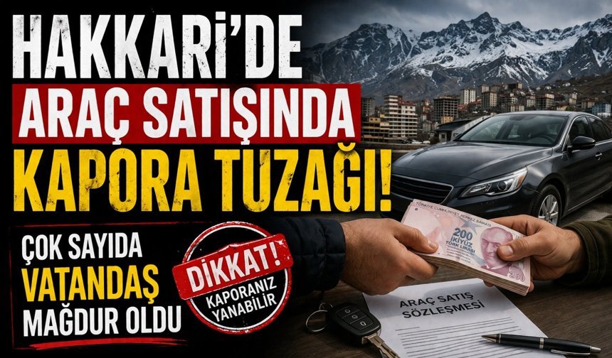 Hakkari’de araç ilanı tuzağı büyüyor