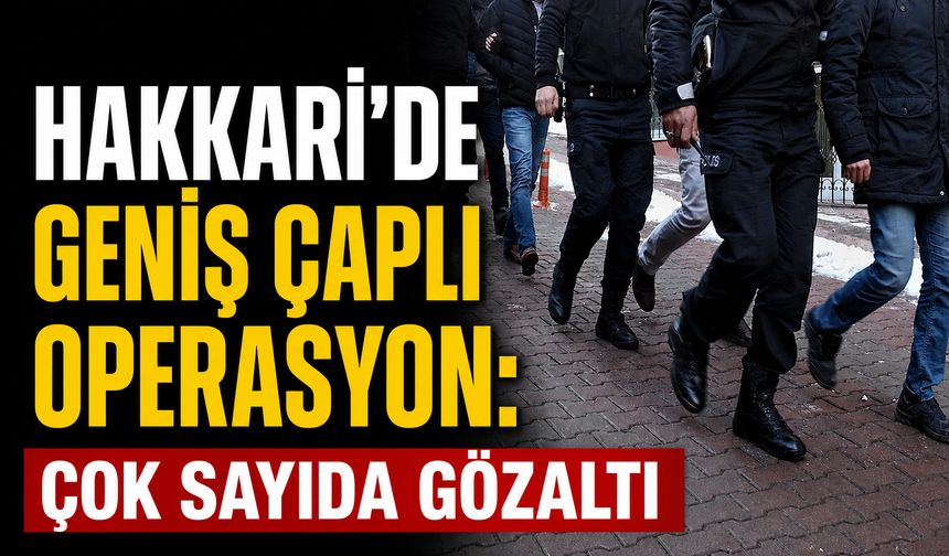 Hakkari’de geniş çaplı operasyon: Çok sayıda gözaltı