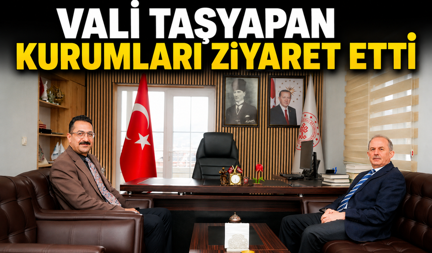 Vali  Taşyapan kurumları ziyaret etti