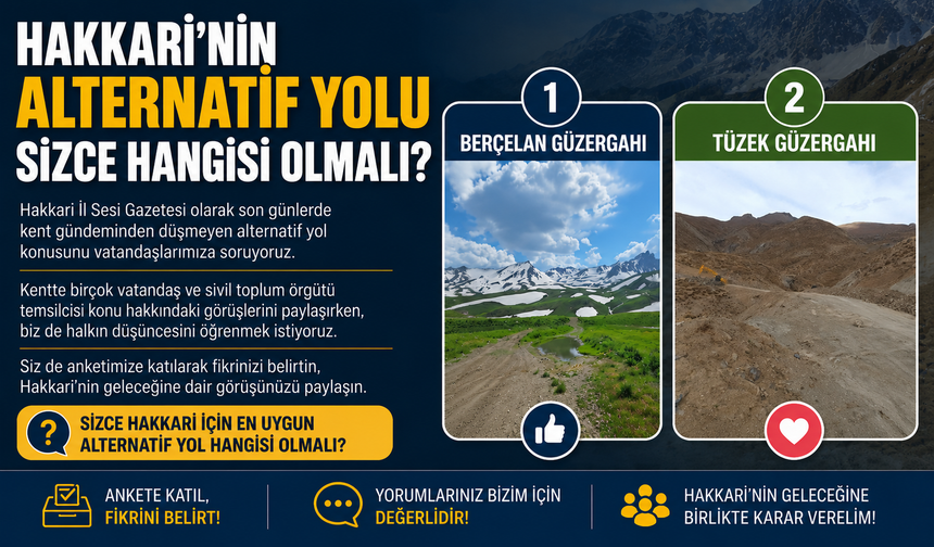 Hakkari’nin alternatif yolu sizce hangisi olmalı?