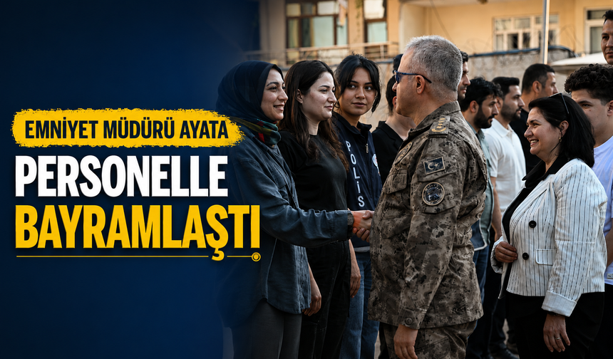 Hakkari Emniyet Müdürü Ayata personelle bayramlaştı