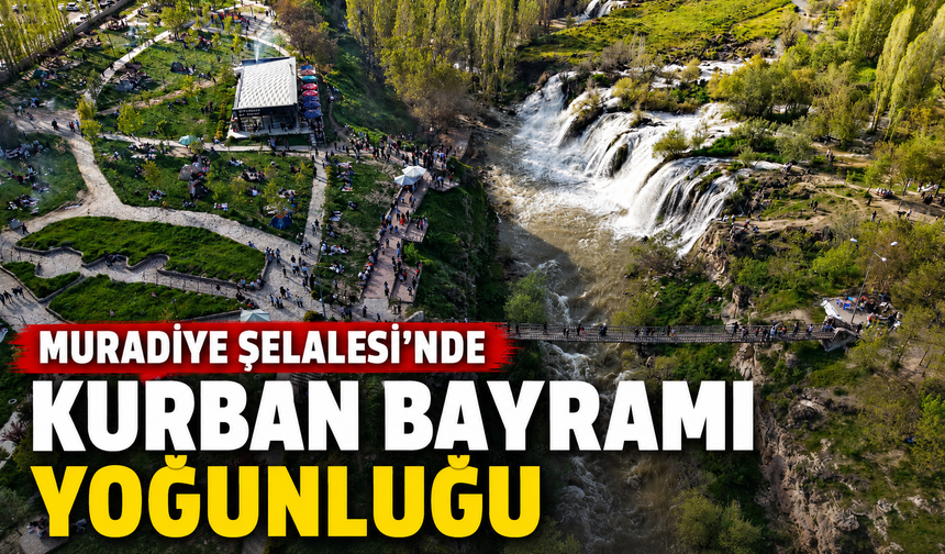 Muradiye Şelalesi'nde Kurban Bayramı yoğunluğu