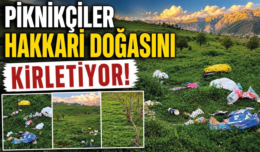 Piknikçiler Hakkari doğasını kirletiyor