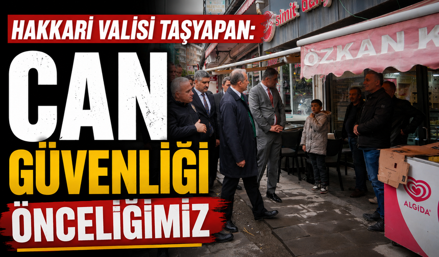 Hakkari Valisi Taşyapan: Can güvenliği önceliğimiz