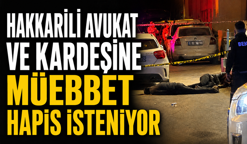 Hakkarili avukat ve kardeşine müebbet hapis isteniyor