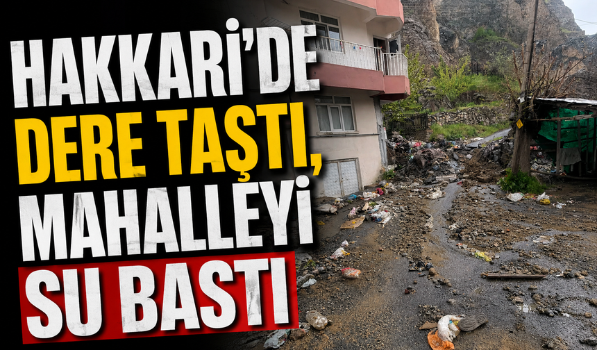 Hakkari’de dere taştı, mahalleyi su bastı