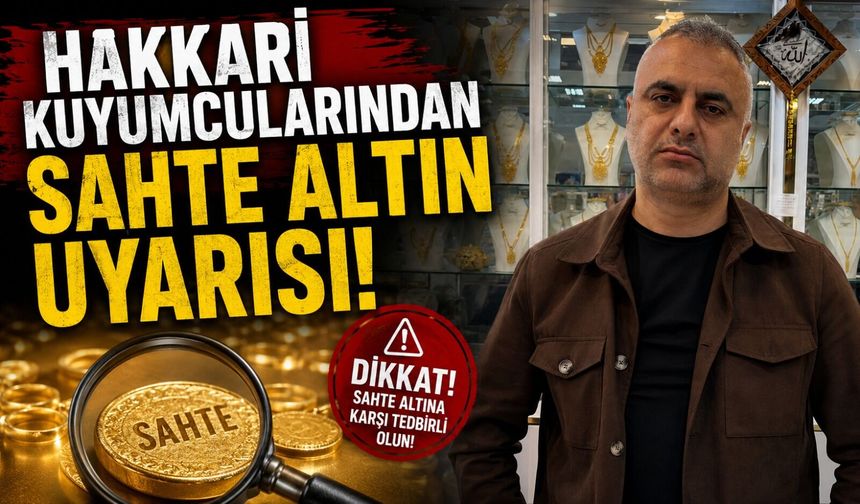 Hakkari kuyumcularından sahte altın uyarısı