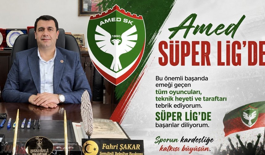 Başkan Şakar’dan Amed Spor mesajı