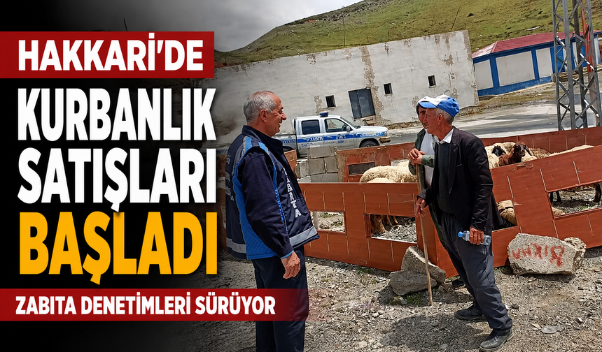 Hakkari'de kurbanlık satışları başladı, zabıta denetimleri sürüyor