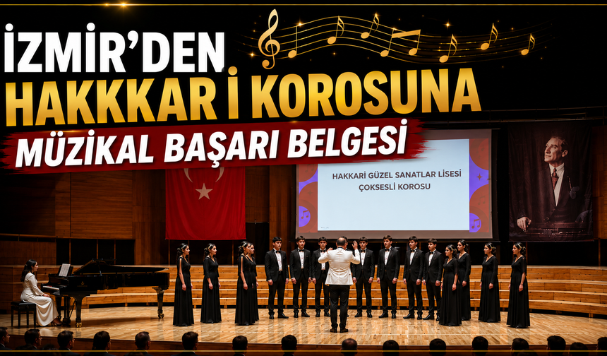 İzmir’den Hakkari Korosuna Müzikal Başarı belgesi
