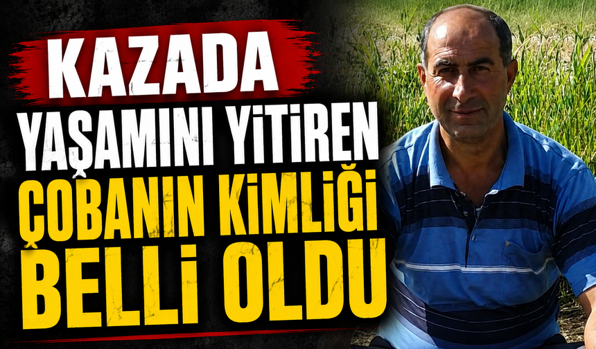 Kazada yaşamını yitiren çobanın kimliği belli oldu