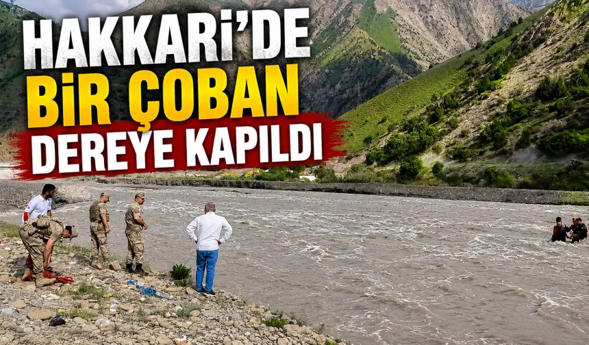 Hakkari’de bir çoban dereye kapıldı