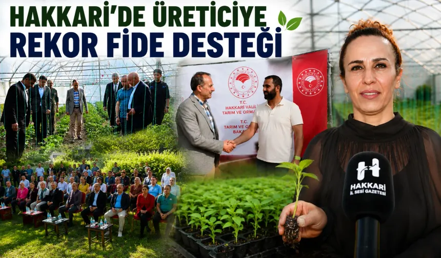 Hakkari'de üreticiye rekor fide desteği