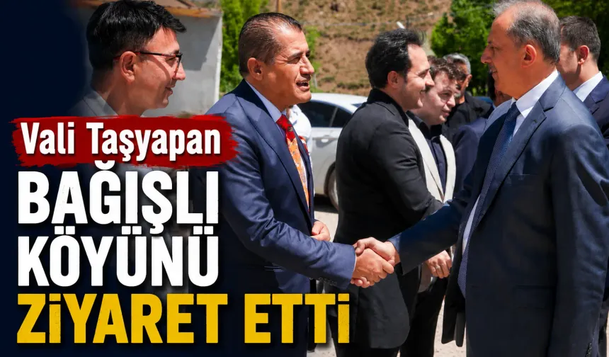 Vali Taşyapan Bağışlı köyünü ziyaret etti