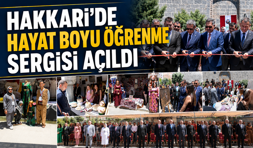 Hakkari'de  hayat boyu öğrenme sergisi açıldı