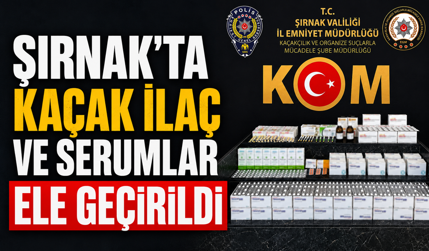 Şırnak’ta kaçak ilaç ve serumlar ele geçirildi