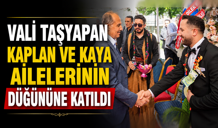 Vali Taşyapan Kaplan ve Kaya ailelerinin düğününe katıldı