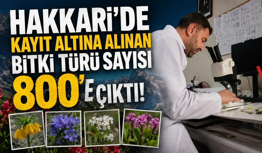 Hakkari'de kayıt altına alınan bitki türü sayısı 800'e çıktı