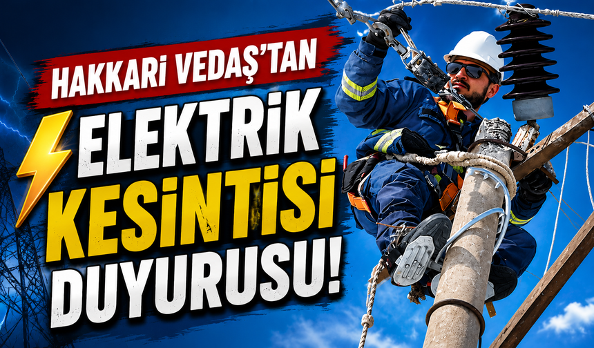 Hakkari VEDAŞ'tan elektrik kesintisi duyurusu