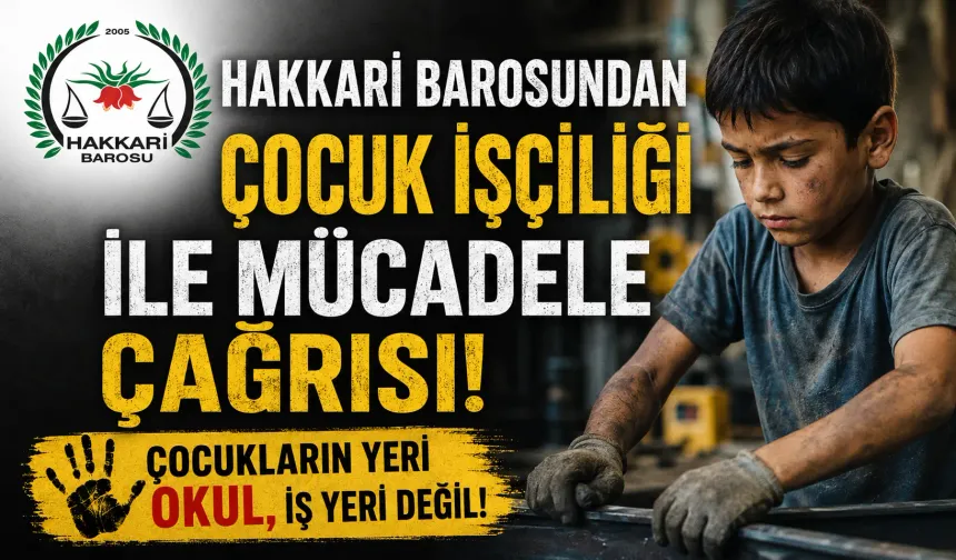 Hakkari Barosundan çocuk işçiliği ile mücadele çağrısı