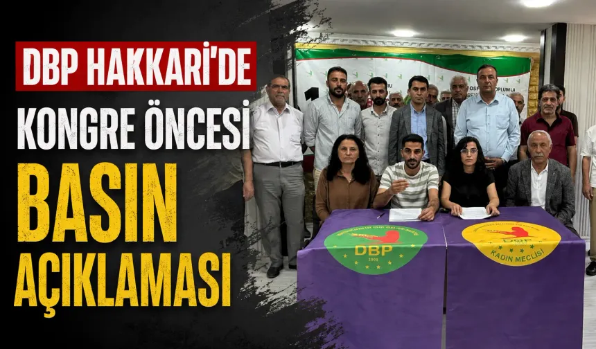 DBP Hakkari’de kongre öncesi basın açıklaması