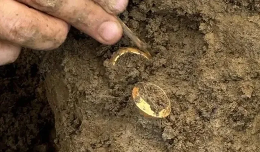 Pirinç tarlasında 2 bin yıllık hazine gün yüzüne çıktı