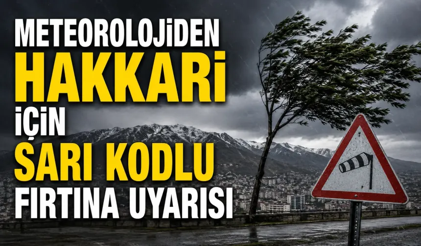 Meteorolojiden Hakkari için sarı kodlu fırtına uyarısı