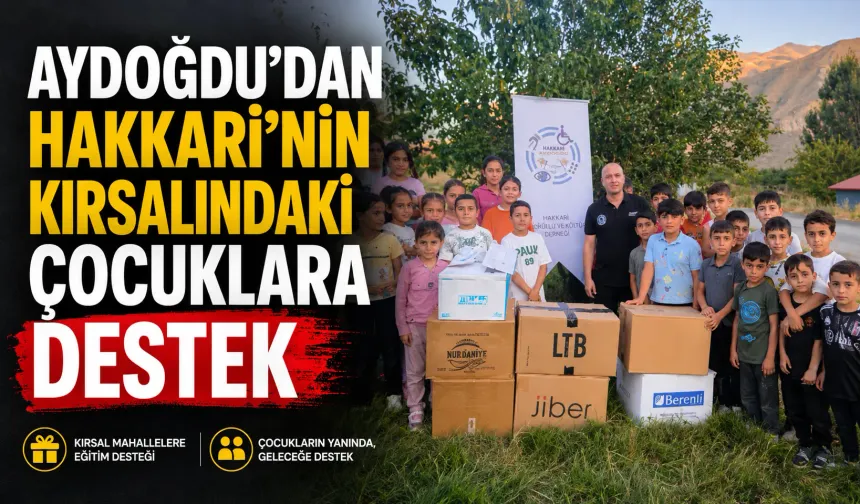 Aydoğdu’dan Hakkari’nin kırsalındaki çocuklara destek