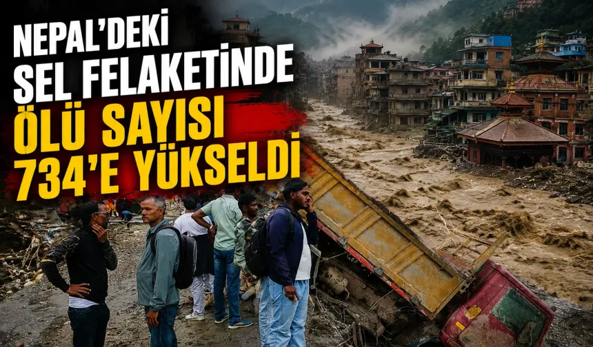 Nepal'deki sel felaketinde ölü sayısı 734'e yükseldi