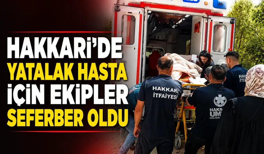 Hakkari’de yatalak hasta için ekipler seferber oldu