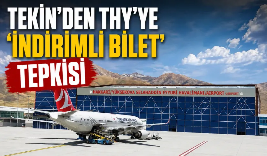 Tekin'den THY'ye 'İndirimli bilet' tepkisi