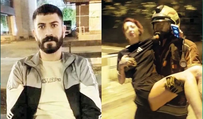 Eşini kilitlediği evi ateşe verdi