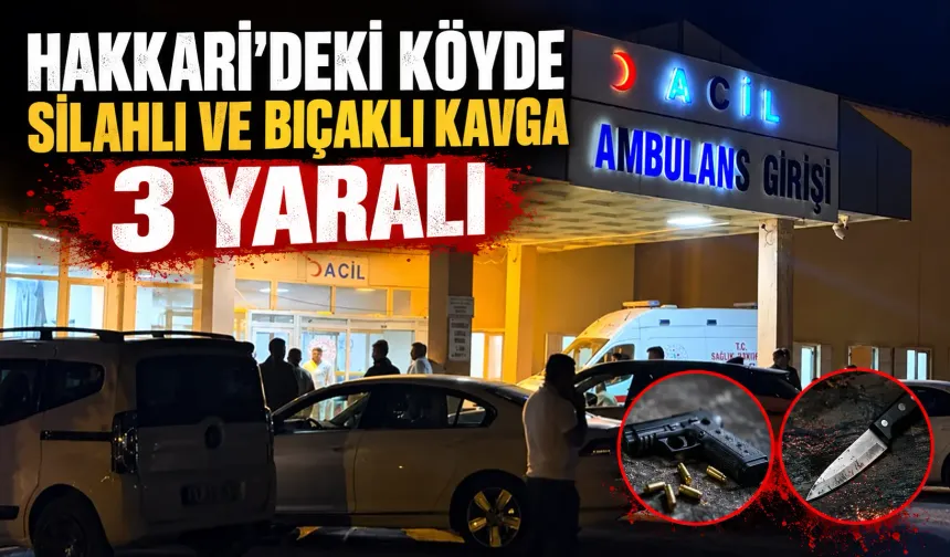 Hakkari'deki köyde silahlı ve bıçaklı kavga 3 yaralı