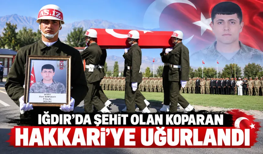 Iğdır'da Şehit olan Koparan Hakkari'ye uğurlandı