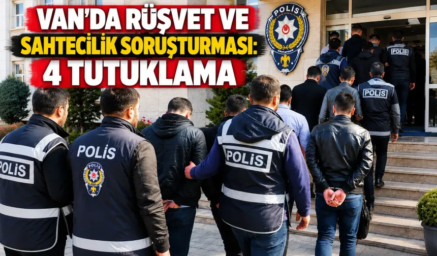 Van’da rüşvet ve sahtecilik soruşturması: 4 tutuklama