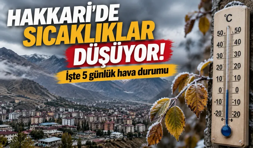 Hakkari'de sıcaklıklar düşüyor! İşte 5 günlük hava durumu
