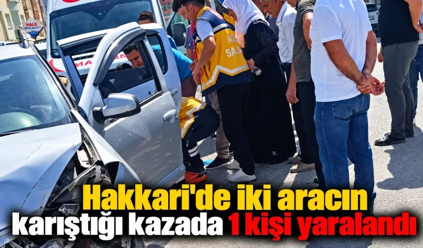 Hakkari'de iki aracın karıştığı kazada 1 kişi yaralandı