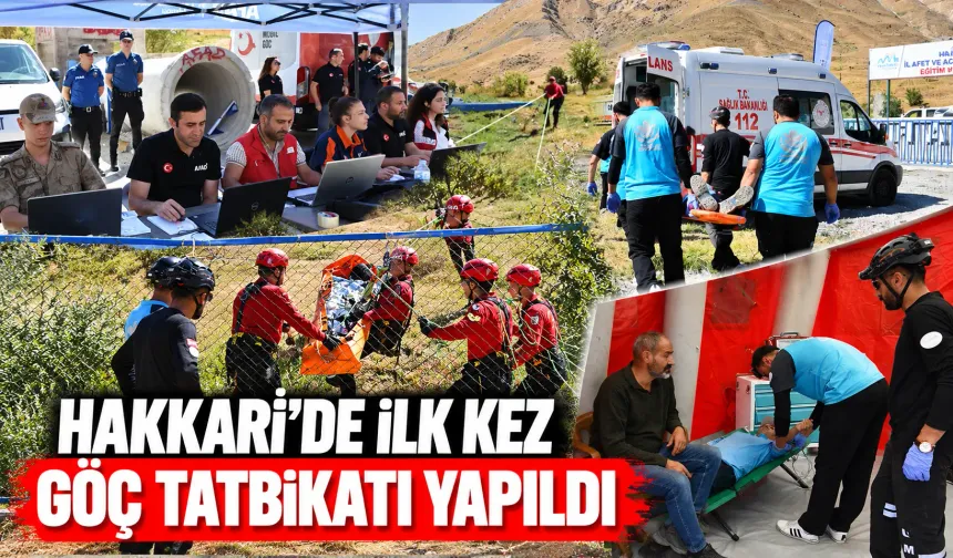 Hakkari’de ilk kez göç tatbikatı yapıldı