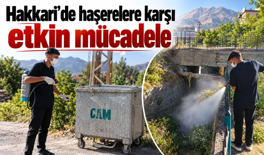Hakkari’de haşerelere karşı etkin mücadele