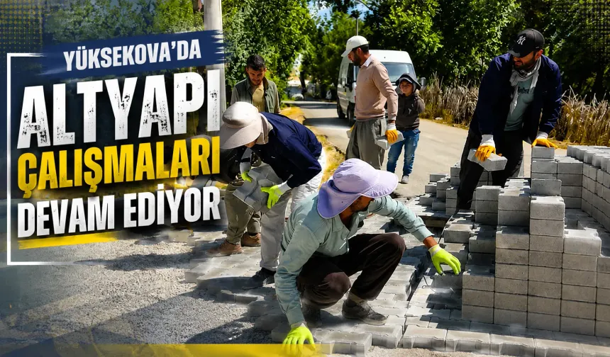 Yüksekova'da altyapı çalışmaları devam ediyor