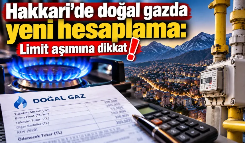 Hakkari’de doğal gazda yeni hesaplama: Limit aşımına dikkat