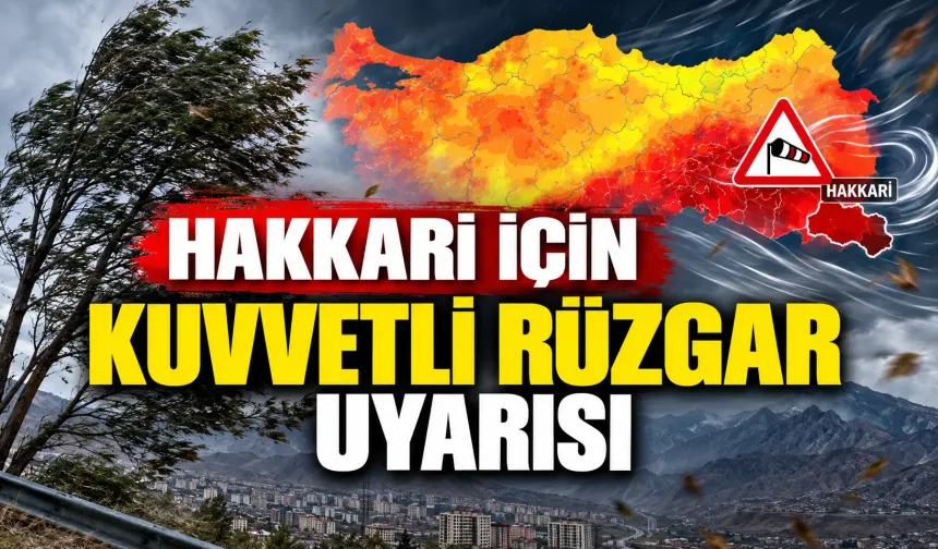 Hakkari için kuvvetli rüzgar uyarısı
