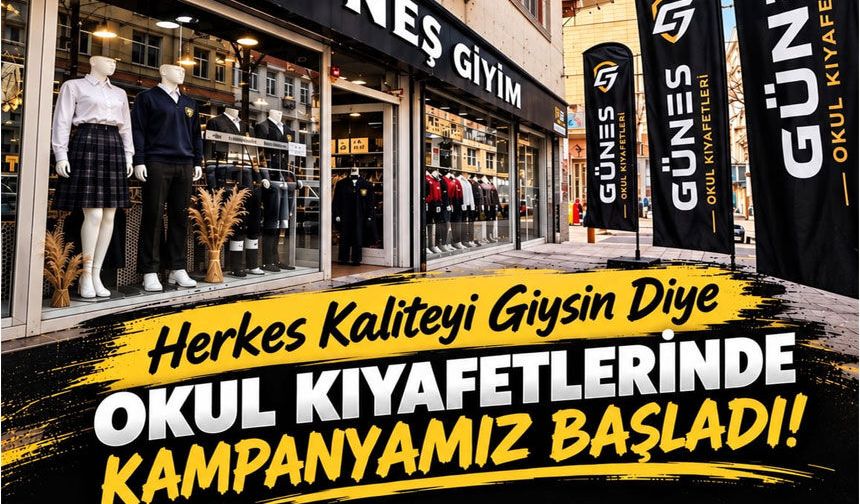 Güneş Giyim'de okul kıyafetleri indirimi başladı