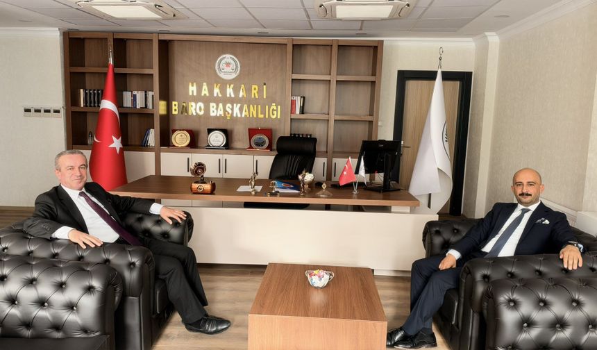 Hakkari AK Parti İl Başkanı Kaya’dan Baro Başkanı Seven’e ziyaret
