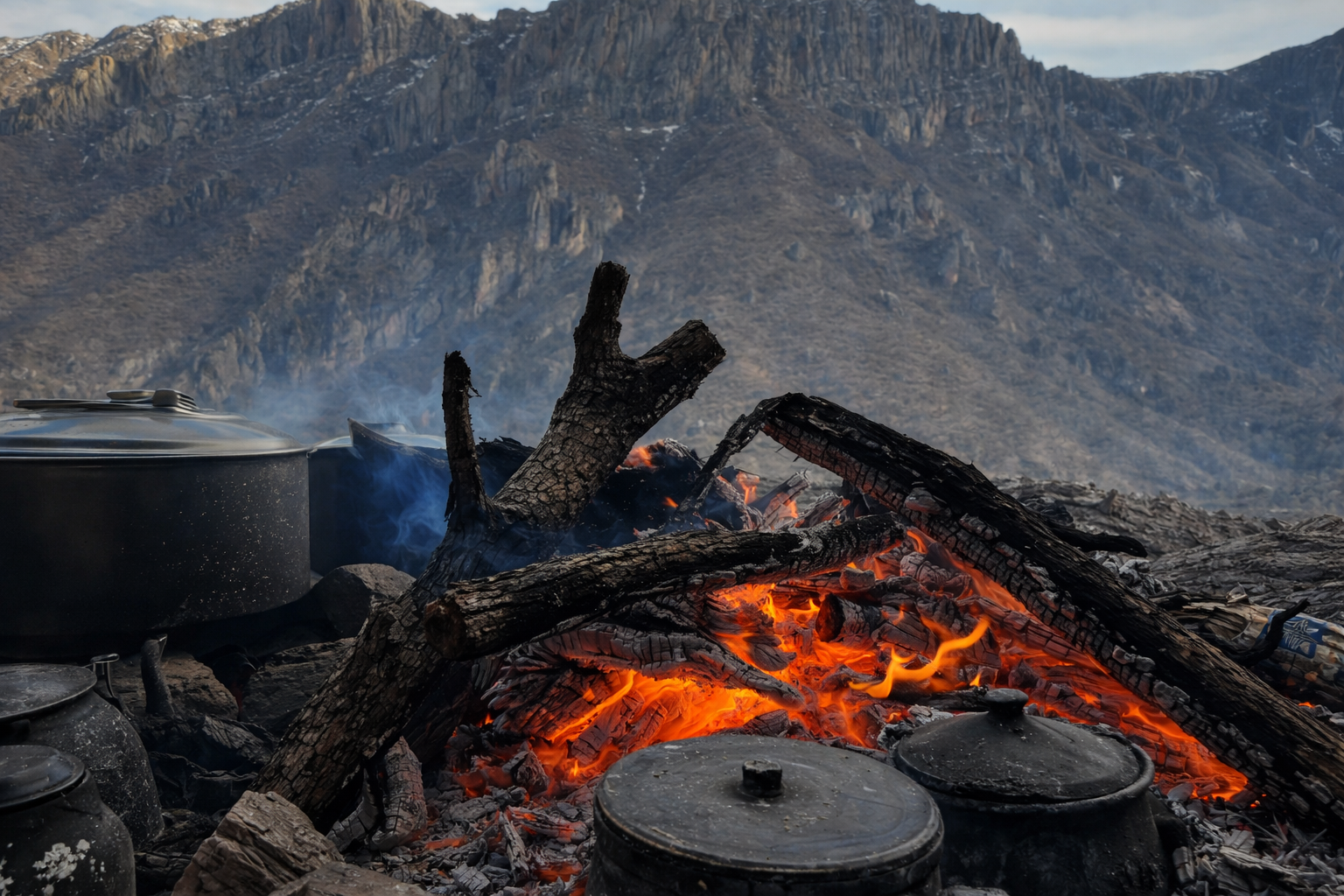 Hakkari'de 20 kişilik ekip mağarada iftar açtı