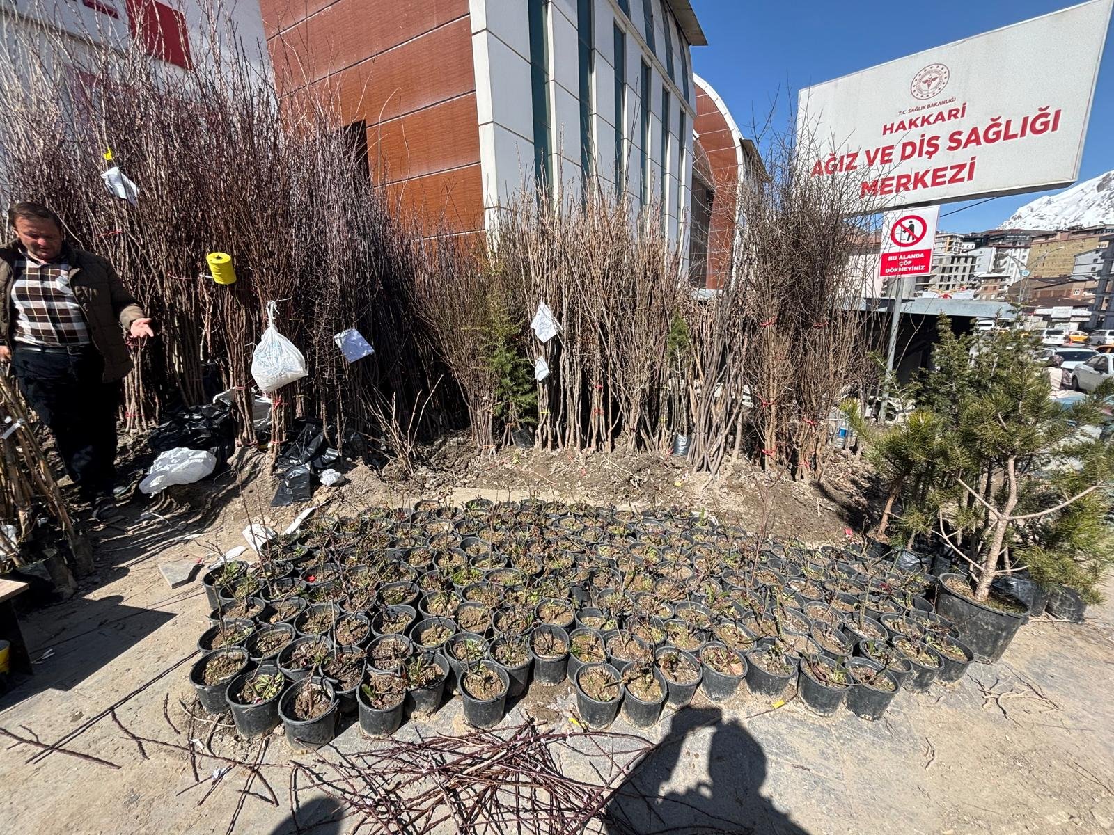 Hakkari’de 25 yıldır aynı noktada fidan satıyor