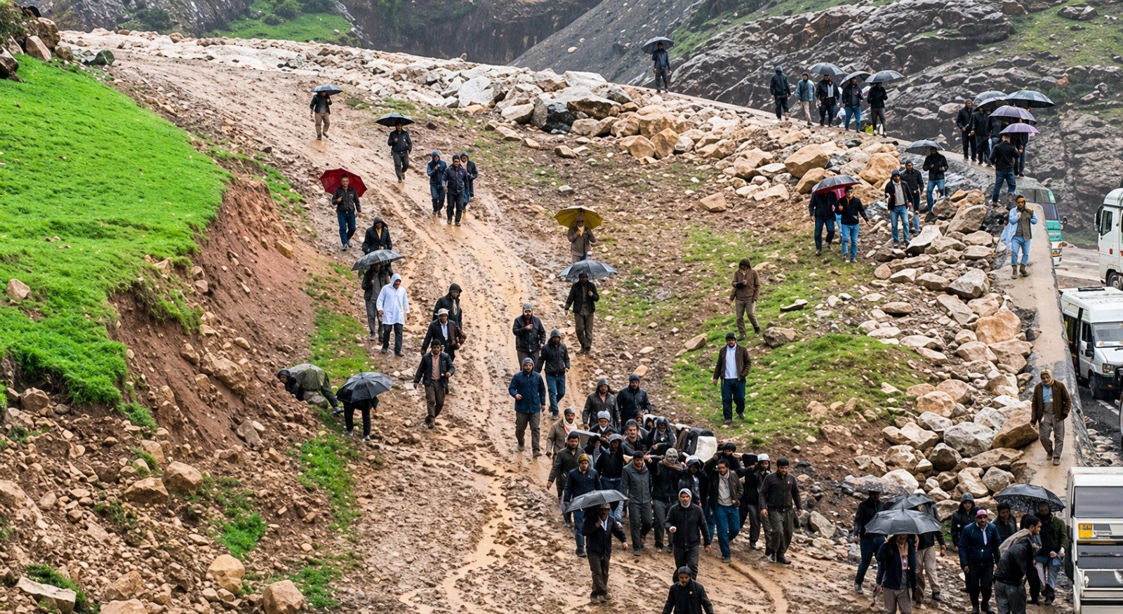 Hakkari’de yürek burkan görüntüler