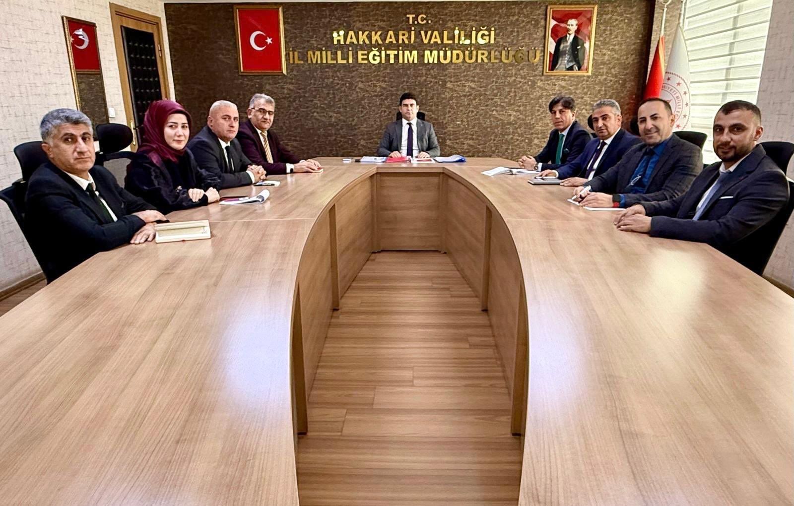 Hakkari İl Milli Eğitim Müdürlüğünde Haftalık Değerlendirme Toplantısı